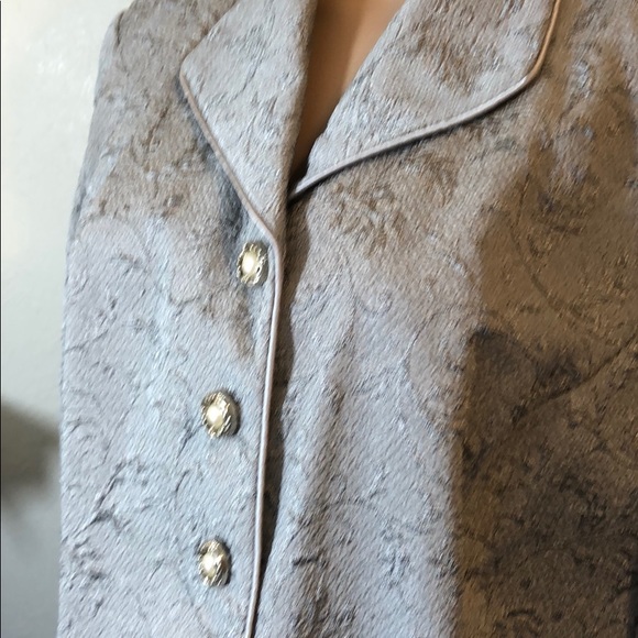 Dress, Leslie Fay 2 pc elegant outfit , Sz 18 gray - Picture 4 of 5